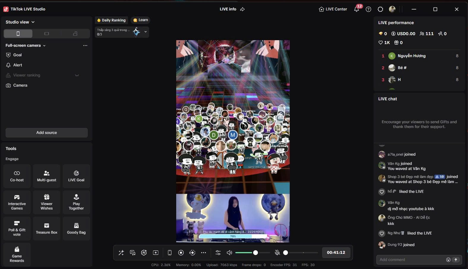 TikTok Live Bar